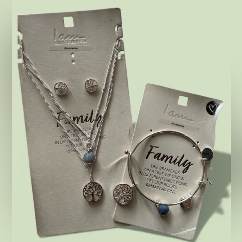 Family Tree Jewelry Set - Silver